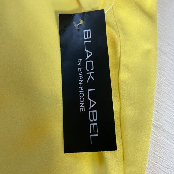 Black Label By Evan-Picone Sleeveless Shirt Large Yellow Tie Neck New - Picture 8 of 8